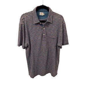 Faherty men's stripped polo size large
